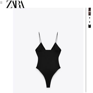 BRAND NEW Zara Medium Cutout Bow Bodysuit